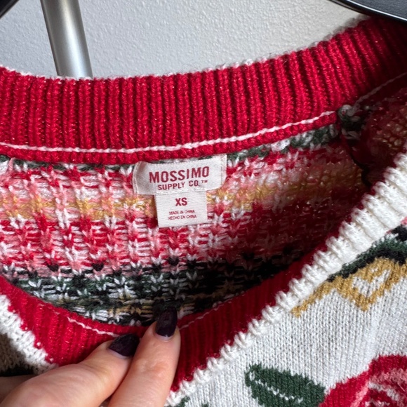 Mossimo Rose Knit Pullover Sweater Cottage Core Sz XS - Picture 5 of 8